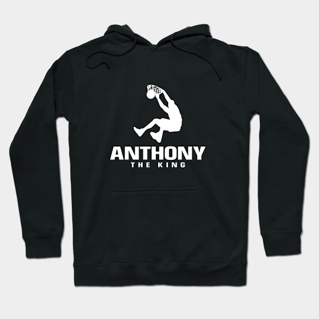 Anthony Custom Player Basketball Your Name The King Hoodie by Baseball Your Name